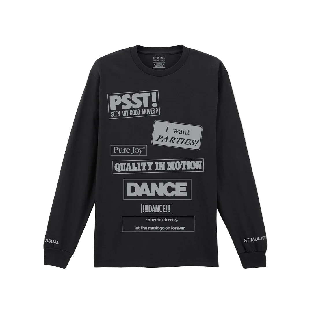 HATTIE STEWART X JAGUARSHOES Kisses Long Sleeve T Shirt - Black